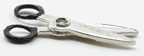 MUL546 - Working Silver Scissors with Black Handles