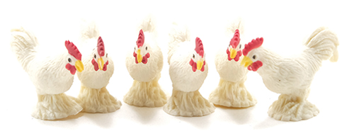 MUL6015 - White Rooster, 6pc