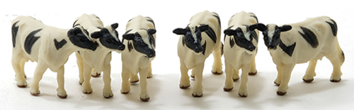 MUL6016 - Black and White Cow, 6pc