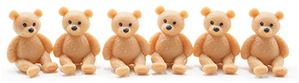 MUL6033 - Teddy Bears, 6 Pieces