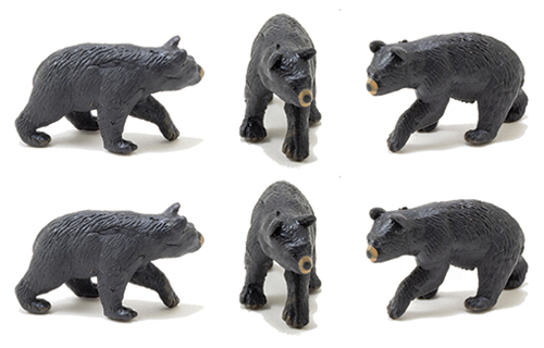 MUL6043 - Black Bears, 6 Pieces