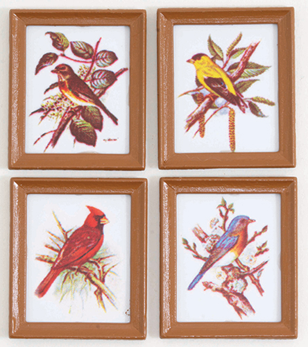MUL5375 - Framed Bird Pictures 4 Pcs