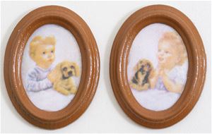 MUL5396B - Pals At Prayer, 2 Piece Picture set, Brown Frames