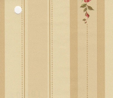 NC10404 - Prepasted Wallpaper, 3 Pieces: Red Rose Stripe