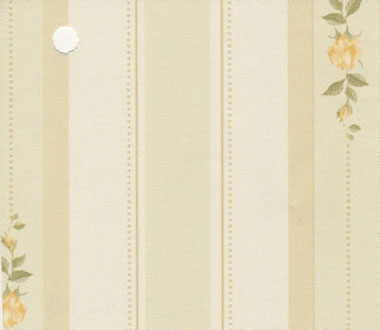 NC10413 - Prepasted Wallpaper, 3 Pieces: Yellow Rose Stripe