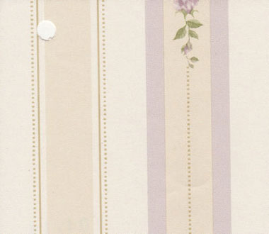 NC10414 - Prepasted Wallpaper, 3 Pieces: Lilac Rose Stripe