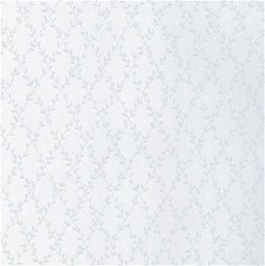 NC14209 - Prepasted Wallpaper, 3 Pieces: Leaf Lattice, White on White