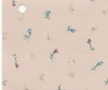 NC91704 - Prepasted Wallpaper, 3 Pieces: Flower Buds On Beige