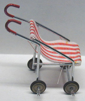 NCRA0146 - Stroller - Red/White Striped