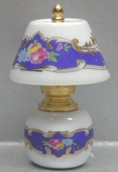 NCRA0188 - China/Brass Lamp-Multi Colored
