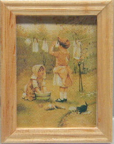 NCRA0198 - Picture, 2 Girls Oak Frame 1 1/2 X 2