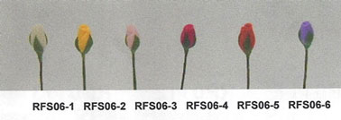 NCRFS06-2 - Rosebud Stems - Yellow, Set of 12