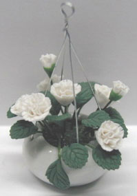 NCRP0742 - Hanging-White Roses 2 3/8
