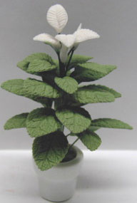 NCRP0830 - Floor Plant-White Flower 2 3/4