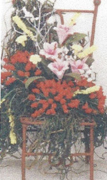 NCRP1130 - Iron Chair/Flowers