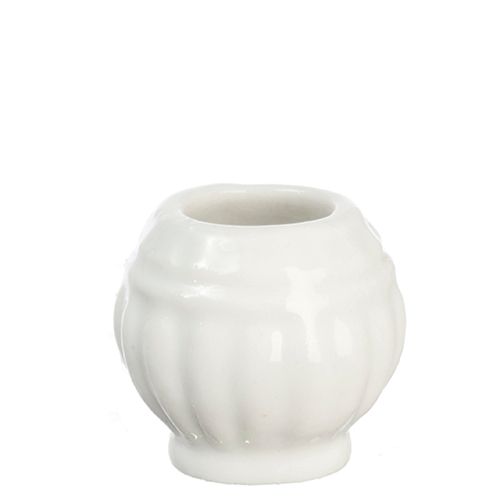NCRVX02-1 - Small White Porcelain Jardiniere, 3/4 Inch