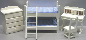 NCTLF207 - 5 Pc Bunk Bed Set with Desk
