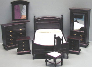 NCTLF209 - 7 Pc Mahogany Bedroom Set