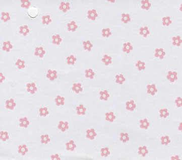 NC11701 - Prepasted Wallpaper, 3 Pieces: Tiny Pink Flowers On White