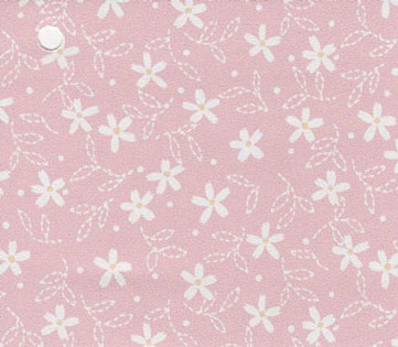 NC11805 - Prepasted Wallpaper, 3 Pieces: White Flowers On Pink