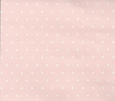 NC13001 - Prepasted Wallpaper, 3 Pieces: White Dots On Light Pink
