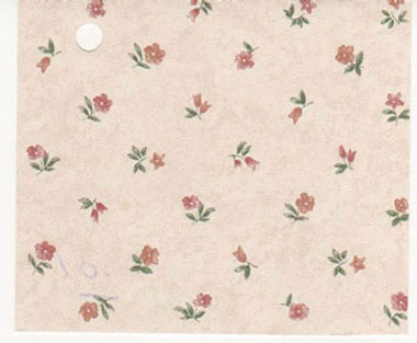 NC93101 - Prepasted Wallpaper, 3 Pieces: Little Pink Flwrs/Creme