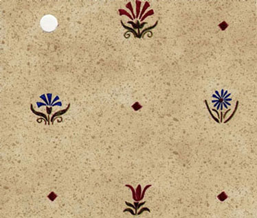 NC98102 - Prepasted Wallpaper, 3 Pieces: Blue &amp; Red Flowers