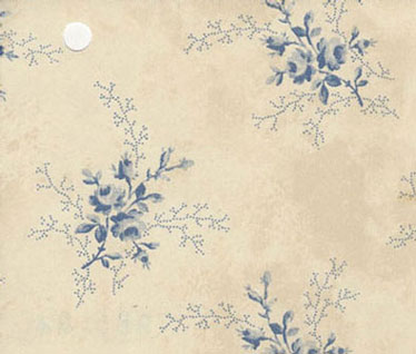NC98504 - Prepasted Wallpaper, 3 Pieces: Blue Sprays On Beige