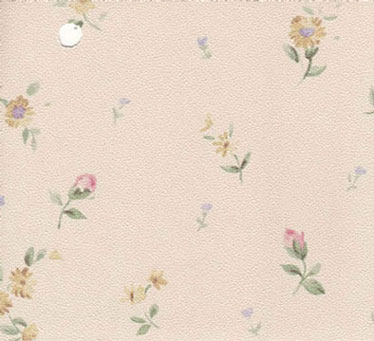 NC99204 - Prepasted Wallpaper, 3 Pieces: Pk &amp; Yw Flowers On Beige