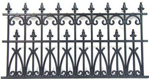 NWC101 - Fence 3-1/2 Inch Ornate Black Plastic, 144