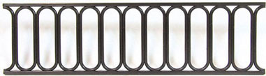NWC120 - Modern Rail Fence 6 In, 2Pc Black Plastic