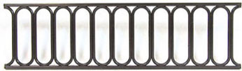 NWC121 - Modern Rail Fence 6 In, 144Pcs Black Plastic