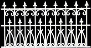 NWC201 - Fence 3-1/2 Inch White Ornate Plastic, 144