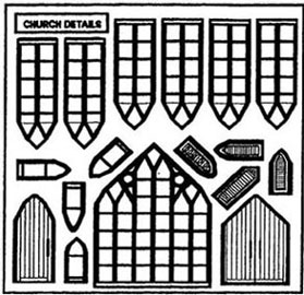 PRE1247 - Church Details 1/2In Scale
