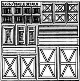 PRE1248 - Barn Stable Detail Sheet 1/2In Scale