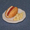 RND130 - Hot Dog Plate with Chips, 1/2