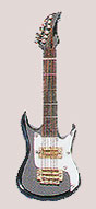 VMMO603B-4 - 4 Inch Electric Guitar Ornament, Black