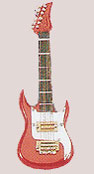 VMMO603R-4 - 4 Inch Electric Guitar Ornament, Red