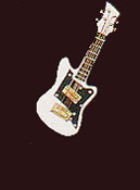 VMMO603W-4 - Electric Guitar Ornament, White, 4 Inch