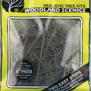WDSTR1104 - Pine Trees 42Pcs 2-1/2In-4In