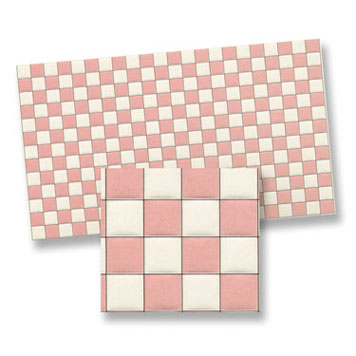 WM24013 - Tile: Pink &amp; White Square, 1/24, 1 Piece
