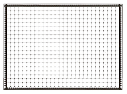 WM34129XL - Mosaic Tile, Bk.Rhombus Xl