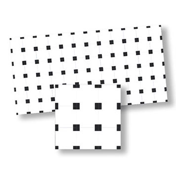 WM34133 - Mosaic Tile, Black Square/White Base, 1 Piece