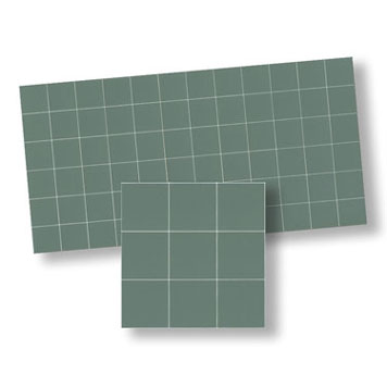 WM34155 - Mosaic Tile/Victorian Fl/Green, 1 Piece