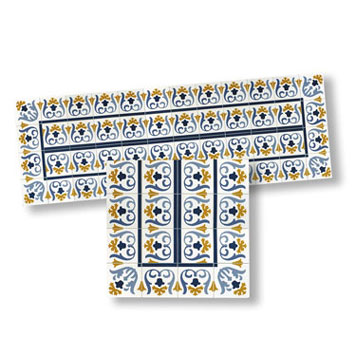 WM34175 - Mosaic Floor Tile Borders, 1 Piece