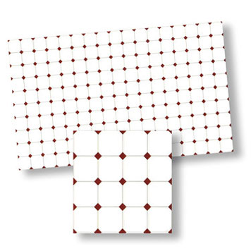 WM34364 - Wall Tile/Red Diamond, 1 Piece