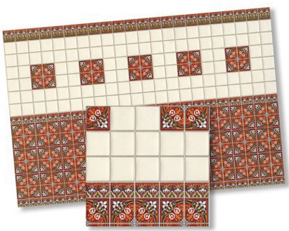 WM34422 - Victorian Tiles, 1 Piece
