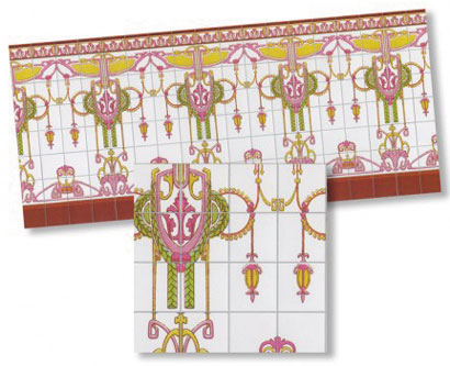 WM34441 - Nouveau Wall Tiles, 1 Piece