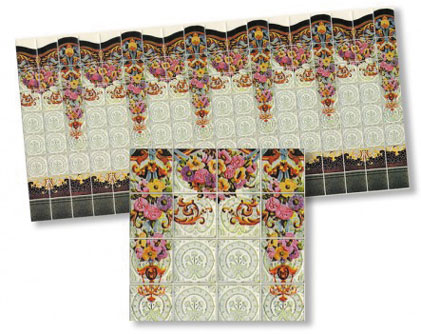 WM34443 - Nouveau Wall Tiles, 1 Piece