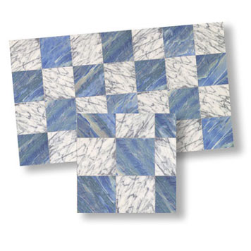 WM34730 - Faux Marble Tile/Blue/White, 1 Piece